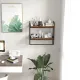 Image 7 for Полка навесная Costway Loft Wall Shelf для ванной с держателем для полотенец лофт коричневый