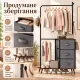 Image 5 for Напольная вешалка для одежды Costway Garment Rack с комодом на 3 ящика серый