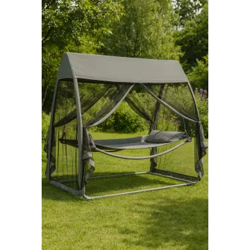 Гамак-качели с москитной сеткой Di Volio Treviso серый