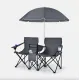 Image 6 for Комплект раскладных стульев Costway Parma с зонтом серый