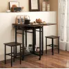Комплект барный Costway Ravelli раскладной стол со стульями в стиле Loft