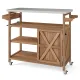 Image 1 for Стол-тележка Costway Wooden Kitchen для гриля и барбекю со столешницей из нержавеющей стали на колесах