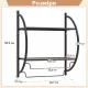 Image 5 for Настінна полиця Costway Riva для ванної кімнати з тримачем для рушників чорний