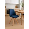 Стул Saida Jumi в скандинавском стиле с деревянными ножками синий