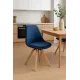 Стул Saida Jumi в скандинавском стиле с деревянными ножками синий