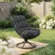 Image 7 for Крісло-кокон садове обертове Di Volio Melia компактне для балкона чорний