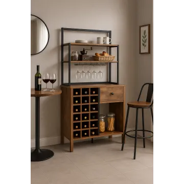 Стеллаж винный Costway Vinoteca кухонный шкаф в стиле Loft
