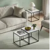 Комплект журнальных столиков Leobert Nika квадратный мрамор