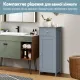 Image 6 for Тумба для ванной Costway Nordic Bath напольная с выдвижным ящиком серая