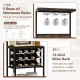 Image 8 for Стеллаж кухонный Costway WineBar для микроволновки и вина лофт коричневый