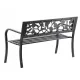 Image 4 for Скамейка для сада Chomik GARDEN LINE ROSE стальная с декоративной спинкой