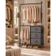 Image 2 for Напольная вешалка для одежды Costway Garment Rack с комодом на 3 ящика серый