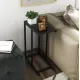 Image 4 for Журнальний столик Costway Vittsjo приставний в стилі Loft чорний