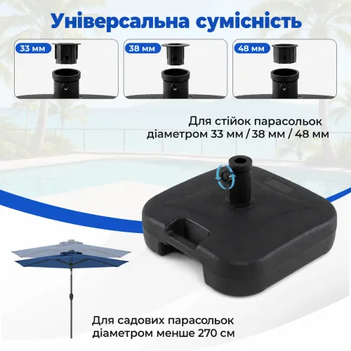 Три адаптера для стоек разного диаметра