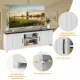 Image 4 for Тумба под телевизор Costway Farmhouse TV Console 65 с дверцами и открытыми полками белая
