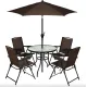 Image 10 for Садовый стол Costway Acapulco с местом для зонта