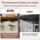 Image 9 for Винна шафа-консоль Costway Vintage Wine Table підлогова з дерев'яною стільницею та полицями лофт, коричневий