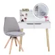 Image 2 for Туалетный столик Jumi Scandi LED + кресло Saida серый