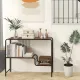 Image 2 for Стол-консоль Costway Asymmetric с асимметричными полками коричневый