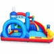 Image 1 for Надувной аквапарк детский Costway SteamTrain Water Park с водной горкой бассейном и водометом (без компрессора)