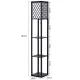 Image 6 for Стелаж-торшер Costway Lumina Solo Lattice 160 з декоративними абажурами на 3 полиці лофт, чорний
