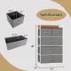Image 5 for Комод-органайзер тканинний Costway Fabric Tower на металевому каркасі на 5 шухляд лофт сірий