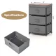 Image 5 for Комод-органайзер тканевый Costway Compact Tower на металлическом каркасе на 3 ящика лофт серый