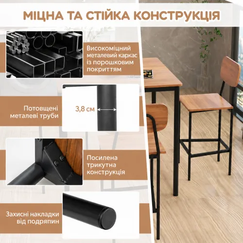 Прочный металлический каркас и практичные материалы