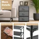 Image 10 for Комод-органайзер тканевый Costway Compact Tower на металлическом каркасе на 3 ящика лофт серый