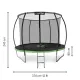 Image 2 for Батут Outtec Premium 12ft (374см) черно-зеленый с внутренней сеткой