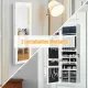 Image 7 for Дзеркало шафа підвісна Costway Pure Beauty для біжутерії білий
