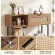 Image 8 for Стол-консоль Costway Stockholm Rattan с полкой в прихожую лофт натуральный