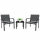 Image 5 for Комплект садовой мебели Chomik GARDEN LINE ORLANDO стол и 2 стулья темно-серый