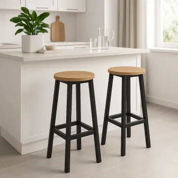 Барный стул Leobert Halmar 2 штуки в стиле Loft натуральный