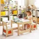 Image 2 for Комплект детской мебели Costway Kids Play 3-in-1 Desk стол и 2 стулья с двухсторонней столешницей-доской и ящиками