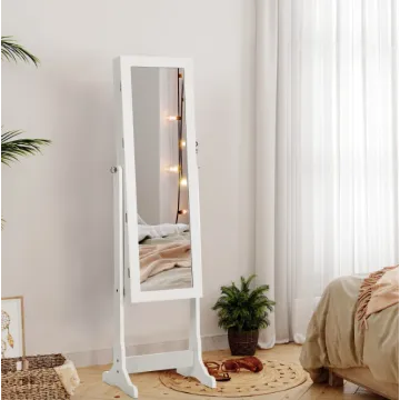 Напольное зеркало-шкаф Leobert Insignia с подсветкой белый