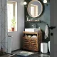 Image 2 for Тумба під умивальник Leobert Chalet з жалюзійними дверцятами в стилі Loft