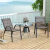 Комплект садовых стульев Costway Patio с подлокотниками серый