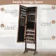 Image 5 for Зеркало напольный шкаф Costway Rustic для бижутерии лофт коричневый
