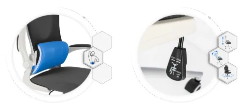 Регульований підголівник і підтримка для спини Регульований підголівник і підтримка для спини