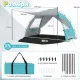 Image 7 for Пляжный тент Pop-Up Costway Family Beach самораскладывающийся от солнца 5-6 местный голубой