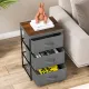 Image 3 for Комод-органайзер тканевый Costway Compact Tower на металлическом каркасе на 3 ящика лофт серый