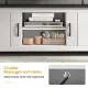 Image 8 for Тумба под телевизор Costway Farmhouse TV Console 65 с дверцами и открытыми полками белая