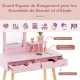 Image 2 for Дитячий туалетний столик Costway Drawers з 2 шухлядами та стільцем блідо рожевий