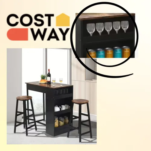 Барный стол с полками