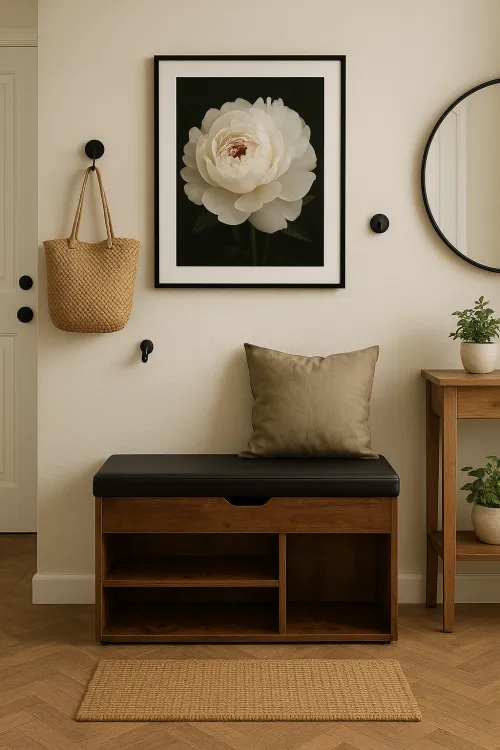 Тумба для взуття Leobert Gerbor з м'яким сидінням в стилі Loft