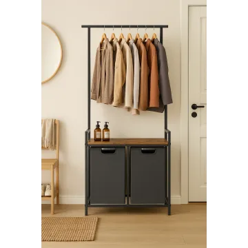 Корзина для белья Leobert Moro 92л с вешалкой в стиле Loft