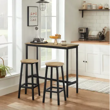 Барний стіл та 2 барні стільці Leobert Kidol в стилі Loft натуральний