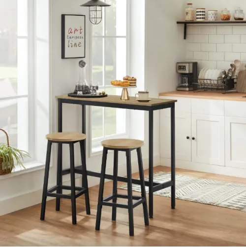 Барний стіл та 2 барні стільці Leobert Kidol в стилі Loft натуральний