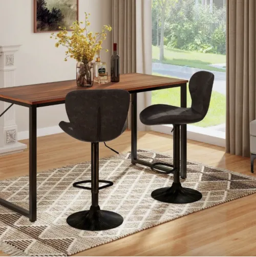 Комплект барных стульев Costway Dantes со спинкой в стиле Loft